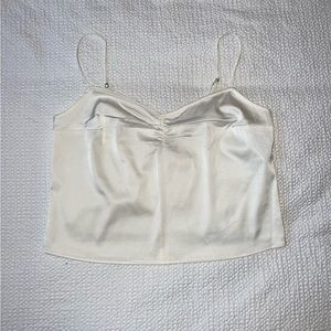Abercrombie Silky, white tank top